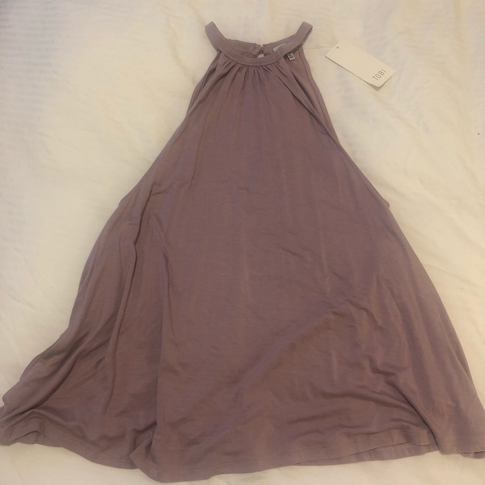 Tobi Mauve High Neck Tank Top